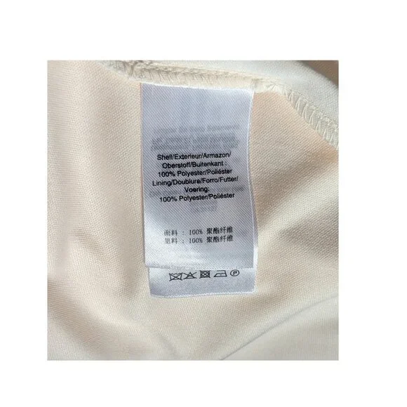 DKNY Petite Blush Sleeveless Ruffle Cocktail Dress 4P Wedding Guest - Picture 9 of 10